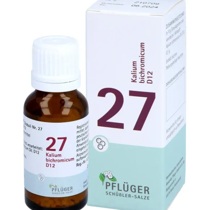 BIOCHEMIE Pflüger 27 Kalium bichromicum D 12 Glob. 15 g