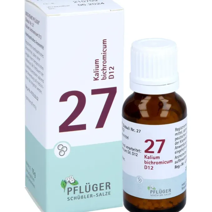 BIOCHEMIE Pflüger 27 Kalium bichromicum D 12 Glob. 15 g