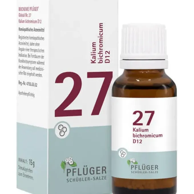 BIOCHEMIE Pflüger 27 Kalium bichromicum D 12 Glob. 15 g
