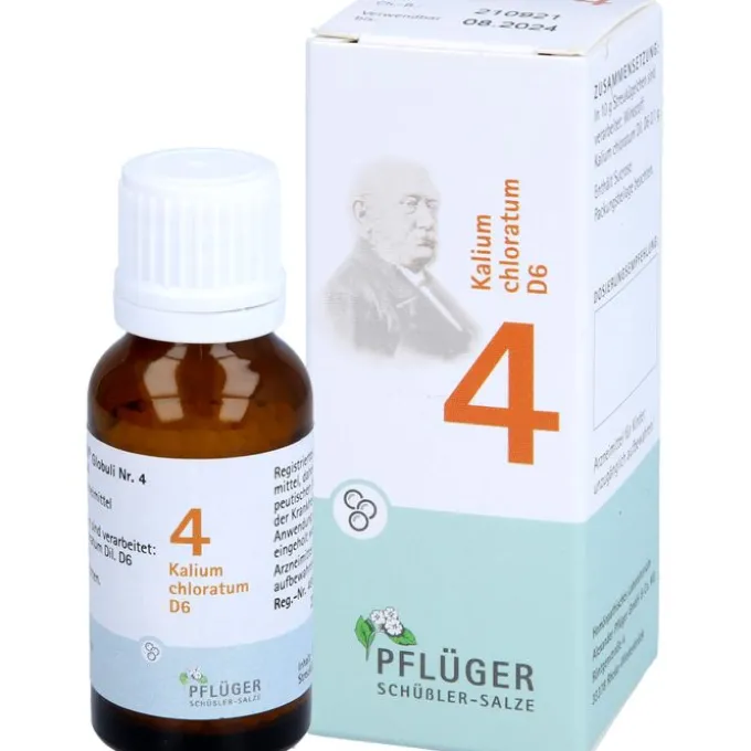 BIOCHEMIE Pflüger 4 Kalium chloratum D 6 Globuli 15 g