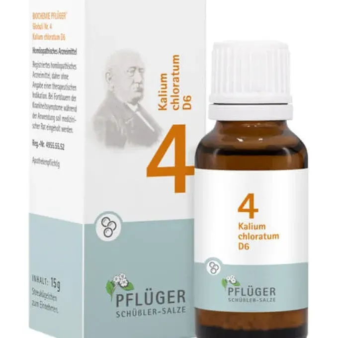 BIOCHEMIE Pflüger 4 Kalium chloratum D 6 Globuli 15 g