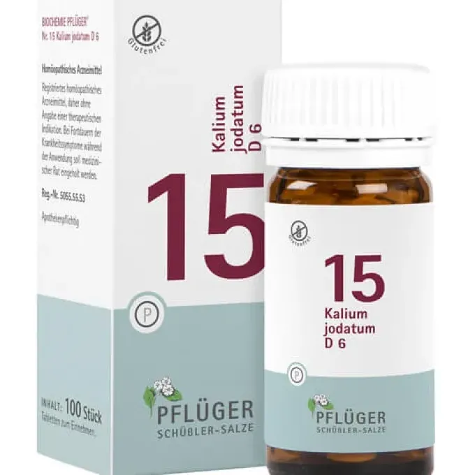 BIOCHEMIE Pflüger 15 Kalium jodatum D 6 Tabletten 100 St