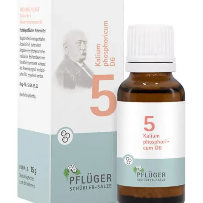 BIOCHEMIE Pflüger 5 Kalium phosphoricum D 6 Glob. 15 g