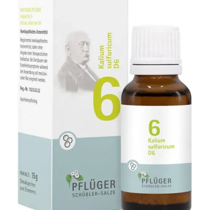 BIOCHEMIE Pflüger 6 Kalium sulfuricum D 6 Globuli 15 g