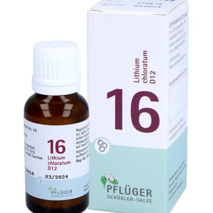 BIOCHEMIE Pflüger 16 Lithium chloratum D 12 Glob. 15 g