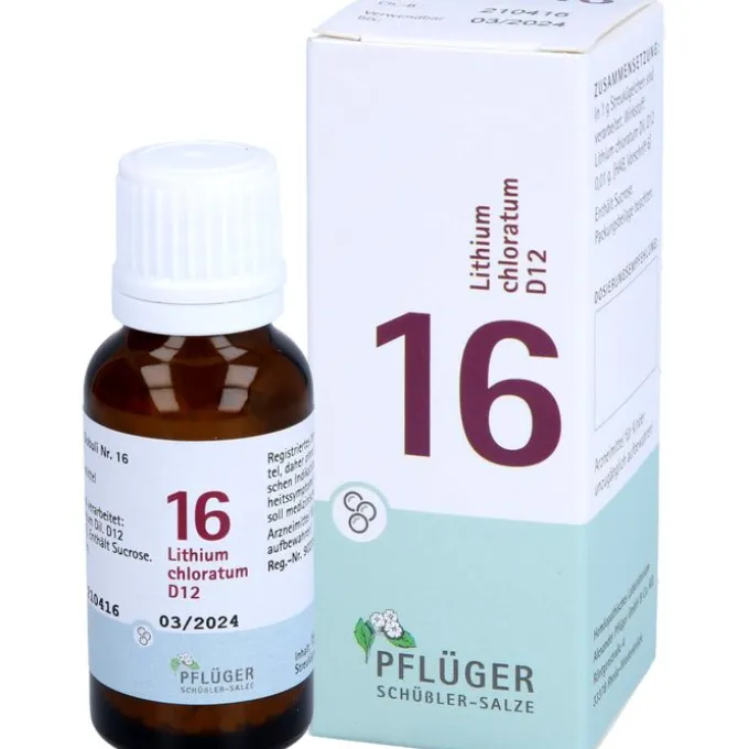 BIOCHEMIE Pflüger 16 Lithium chloratum D 12 Glob. 15 g