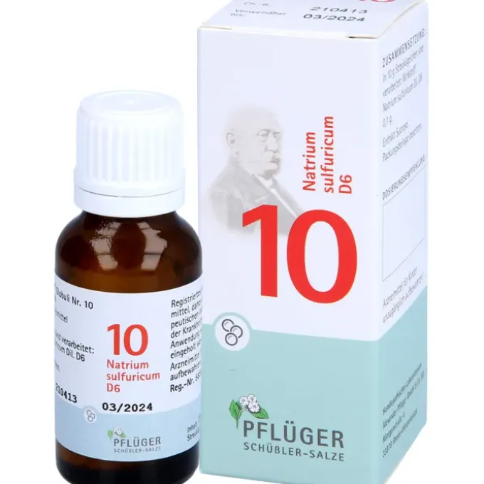 BIOCHEMIE Pflüger 10 Natrium sulfuricum D 6 Glob. 15 g