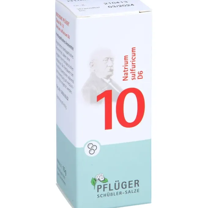 BIOCHEMIE Pflüger 10 Natrium sulfuricum D 6 Glob. 15 g