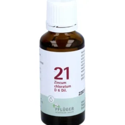 BIOCHEMIE Pflüger 21 Zincum chloratum D 6 Tropfen 30 ml