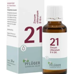 BIOCHEMIE Pflüger 21 Zincum chloratum D 6 Tropfen 30 ml