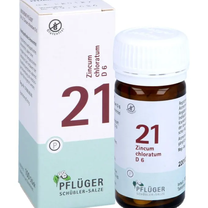 BIOCHEMIE Pflüger 21 Zincum chloratum D 6 Tabl. 100 St