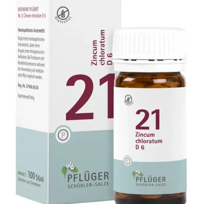 BIOCHEMIE Pflüger 21 Zincum chloratum D 6 Tabl. 100 St