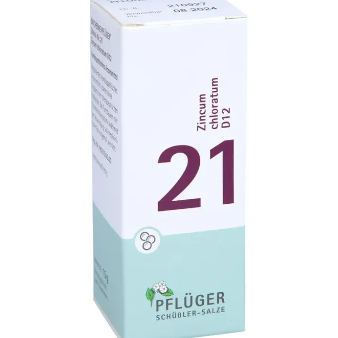 BIOCHEMIE Pflüger 21 Zincum chloratum D 12 Globuli 15 g