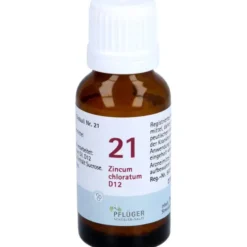 BIOCHEMIE Pflüger 21 Zincum chloratum D 12 Globuli 15 g