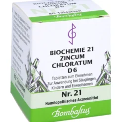 BIOCHEMIE 21 Zincum chloratum D 6 Tabletten 80 St