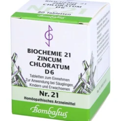 BIOCHEMIE 21 Zincum chloratum D 6 Tabletten 80 St
