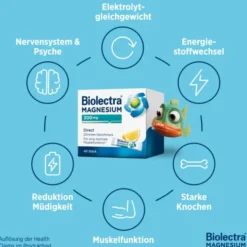 BIOLECTRA Magnesium 300 mg Direct Zitrone Sticks 60 Stück