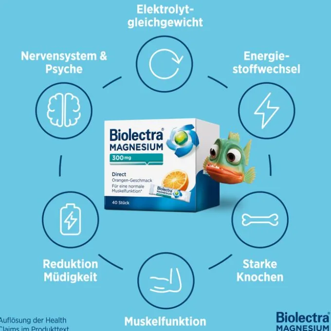 BIOLECTRA Magnesium 300 mg Direct Orange Sticks 20 Stück