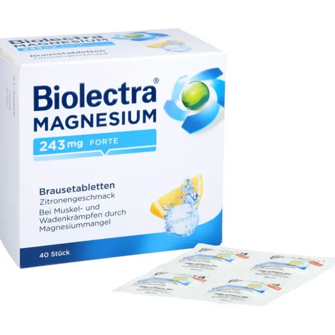 BIOLECTRA Magnesium 243 mg forte Zitrone Br.-Tabl. 40 St