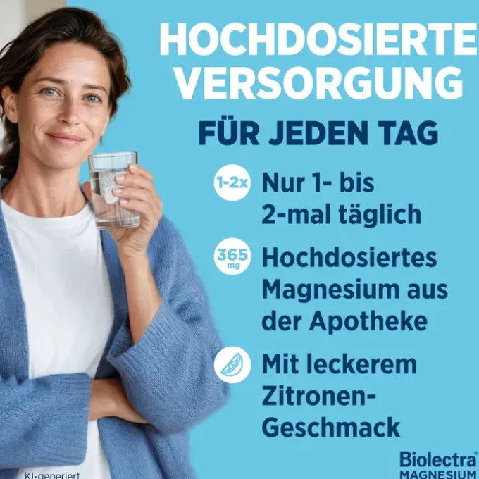 BIOLECTRA Magnesium 365 mg fortissimum Zitrone 20 St