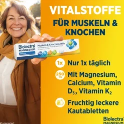BIOLECTRA Magnesium 250 mg Muskeln & Kno.Aktiv KTA 30 Stück