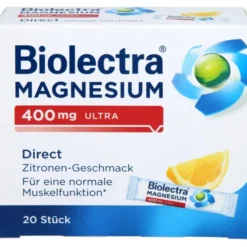 BIOLECTRA Magnesium 400 mg ultra Direct Zitrone 20 Stück