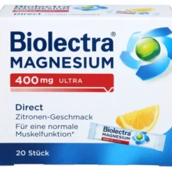 BIOLECTRA Magnesium 400 mg ultra Direct Zitrone 20 Stück