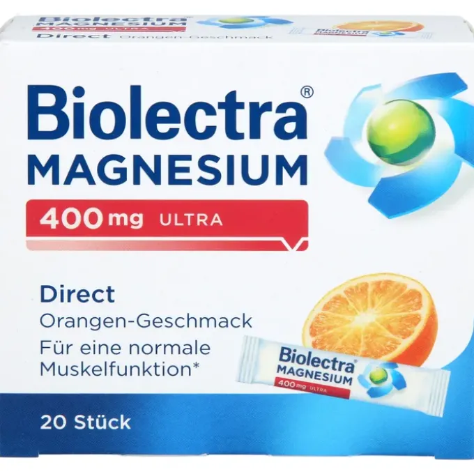 BIOLECTRA Magnesium 400 mg ultra Direct Orange 20 Stück