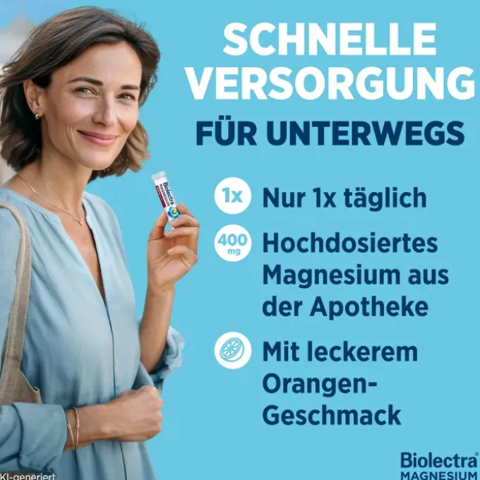 BIOLECTRA Magnesium 400 mg ultra Direct Orange 20 Stück