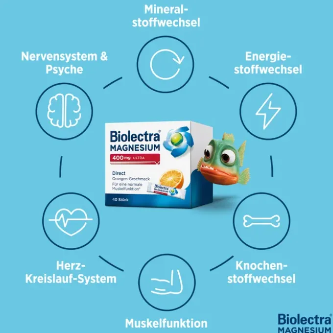 BIOLECTRA Magnesium 400 mg ultra Direct Orange 20 Stück