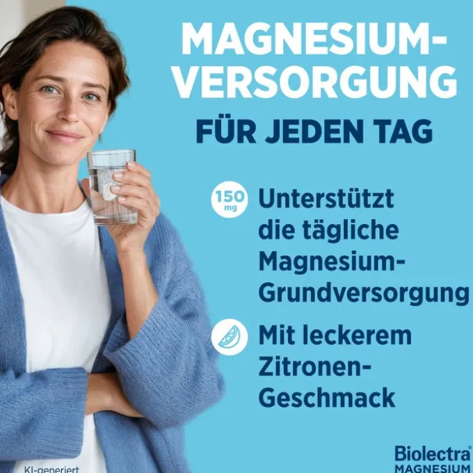 BIOLECTRA Magnesium 150 mg Zitrone Brausetabletten 20 Stück