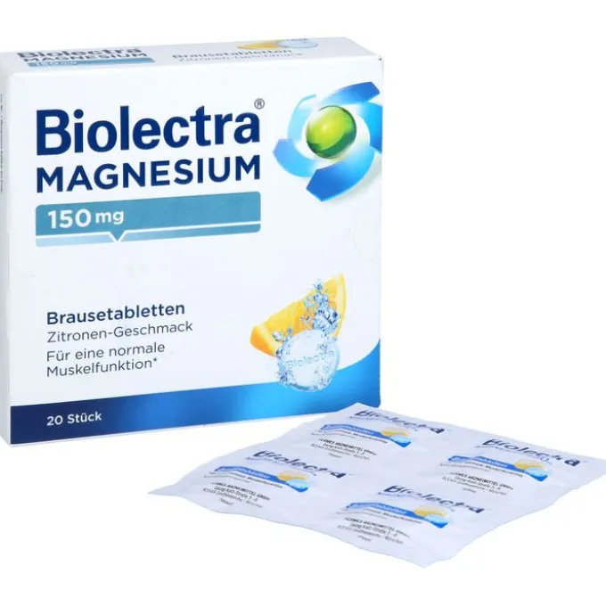 BIOLECTRA Magnesium 150 mg Zitrone Brausetabletten 20 Stück