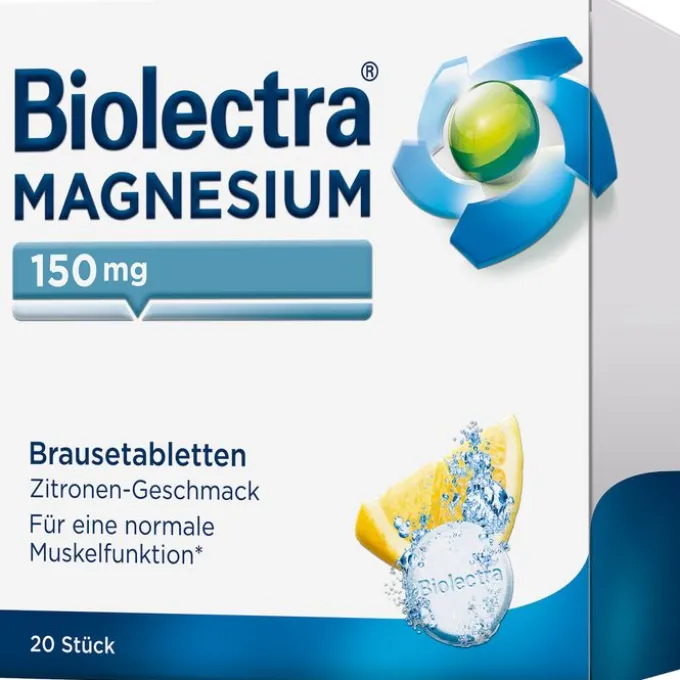 BIOLECTRA Magnesium 150 mg Zitrone Brausetabletten 20 Stück