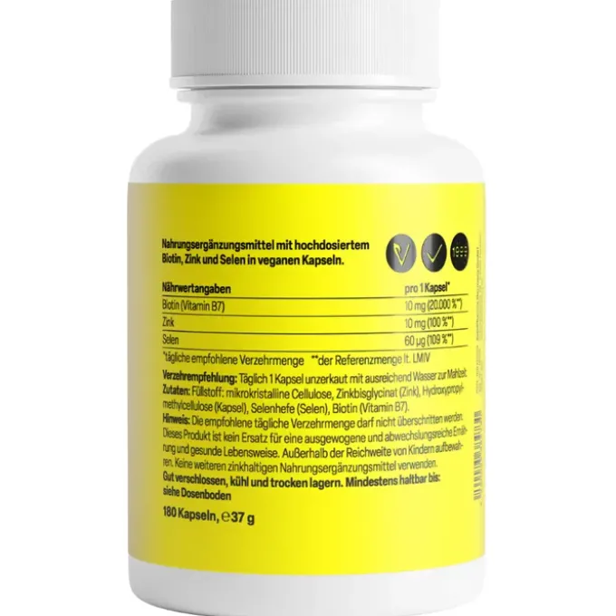 BIOTIN KOMPLEX 10 mg+Zink+Selen hochdosiert Kaps. 180 Stück