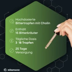BITTER-TROPFEN 15 Kräuter+Cholin ohne Alkohol 50 ml