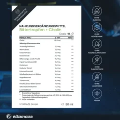 BITTER-TROPFEN 15 Kräuter+Cholin ohne Alkohol 50 ml