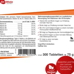 B-KOMPLEX+Biotin+Folsäure Tabletten 300 Stück