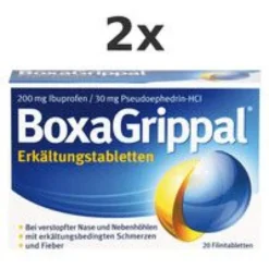 BOXAGRIPPAL Erkältungstabletten 200 mg/30 mg FTA Set 2x 20St