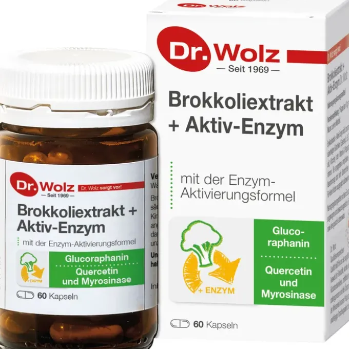 BROKKOLI EXTRAKT+Aktiv-Enzym Dr.Wolz msr.Kaps. 60 Stück