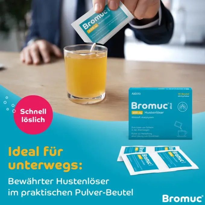 BROMUC akut 600 mg Hustenlöser Plv.z.H.e.L.z.Einn. 10 St