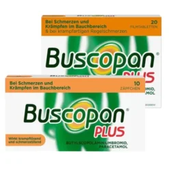 BUSCOPAN plus 10 mg/500 mg Filmtabletten + BUSCOPAN plus 10 mg/800 mg Suppositorien 20+10St