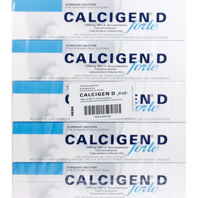 CALCIGEN D forte 1000 mg/880 I.E. Brausetabletten 100 St