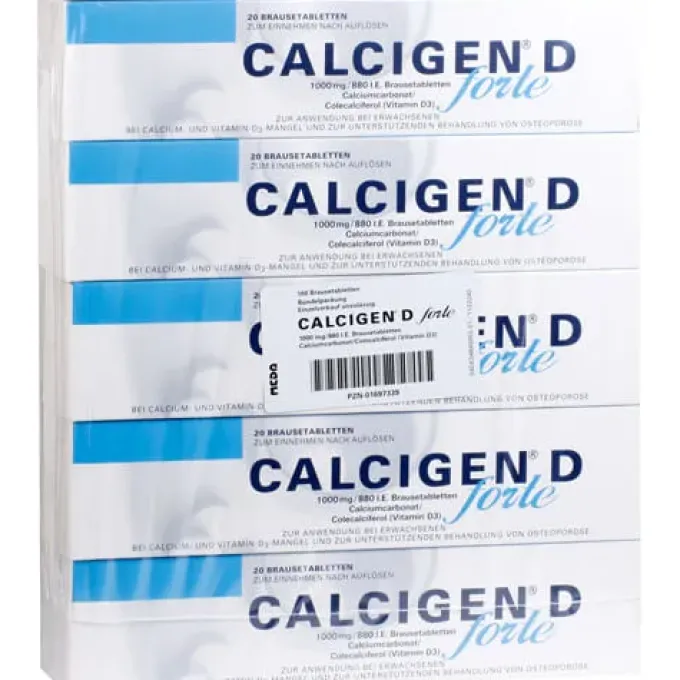 CALCIGEN D forte 1000 mg/880 I.E. Brausetabletten 100 St