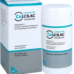 CALCILAC Kautabletten 500 mg/400 I.E. 180 St