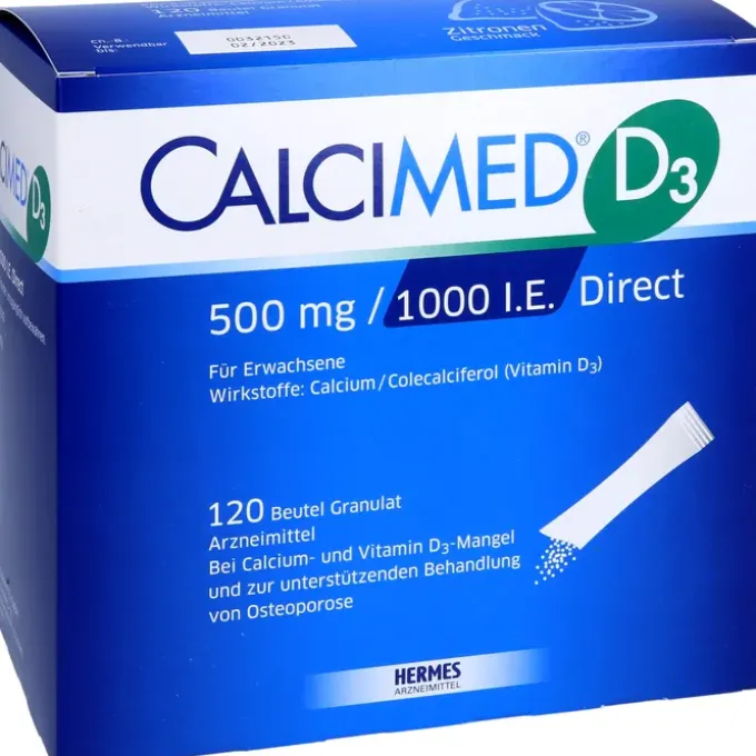CALCIMED D3 500 mg/1000 I.E. Direct Granulat 120 St