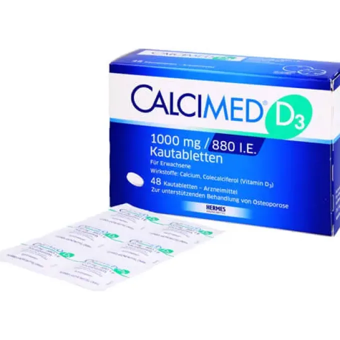 CALCIMED D3 1000 mg/880 I.E. Kautabletten 48 St