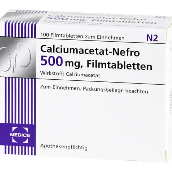CALCIUMACETAT NEFRO 500 mg Filmtabletten 100 St