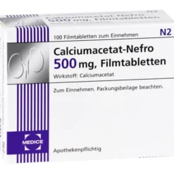 CALCIUMACETAT NEFRO 500 mg Filmtabletten 100 St
