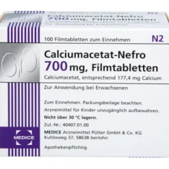 CALCIUMACETAT NEFRO 700 mg Filmtabletten 100 St