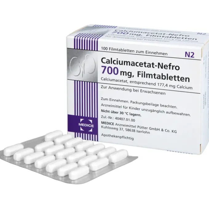 CALCIUMACETAT NEFRO 700 mg Filmtabletten 100 St